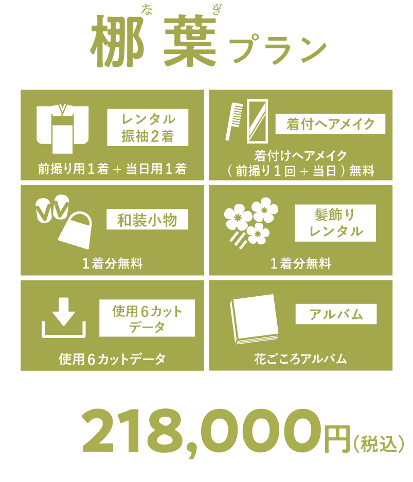 梛葉プラン 218,000円
